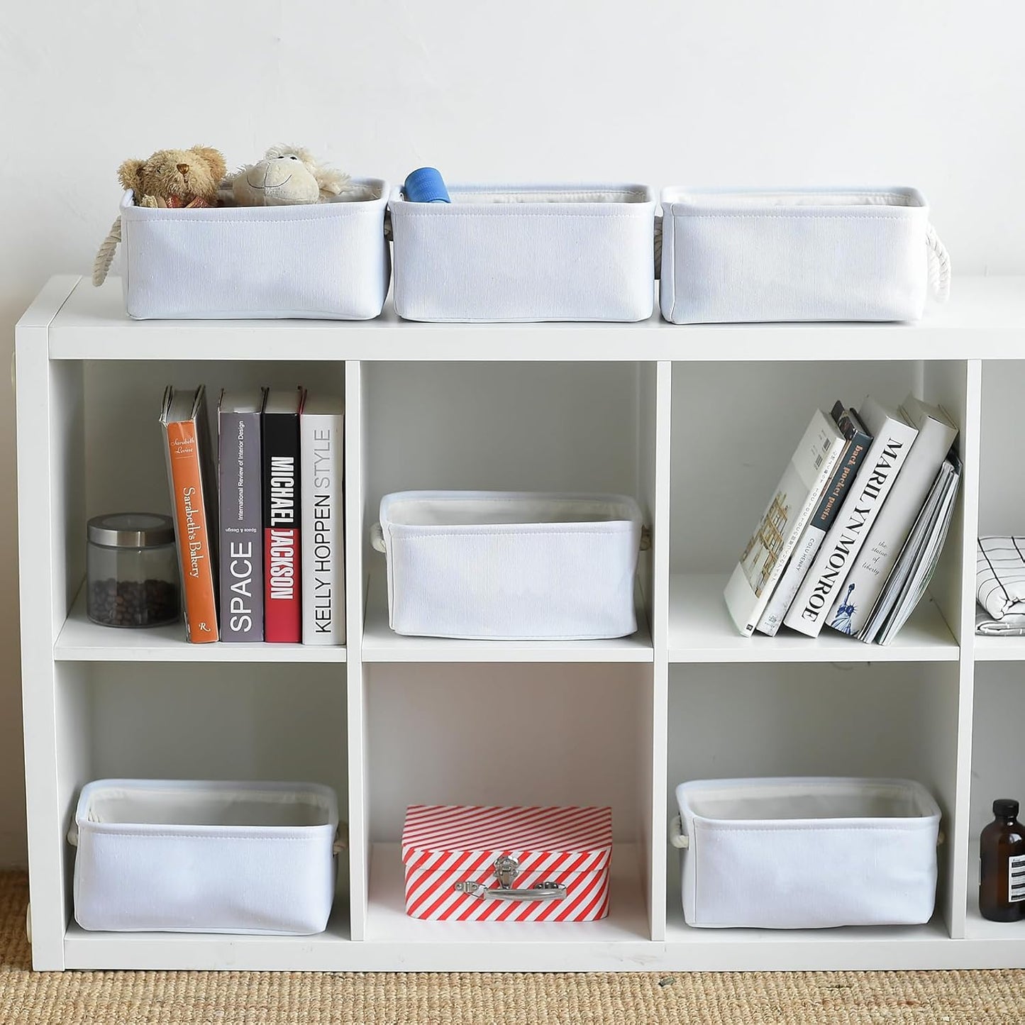 TheWarmHome Storage Basket for Organizing - Small 6 Pack 11.8x7.8x5.2 inch Gifts for Empty with