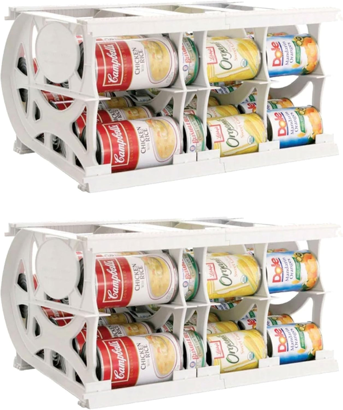 Shelf Reliance Cansolidator Pantry - 2-Pack Can Organizer for Pantry, Stackable Soda Can Storage