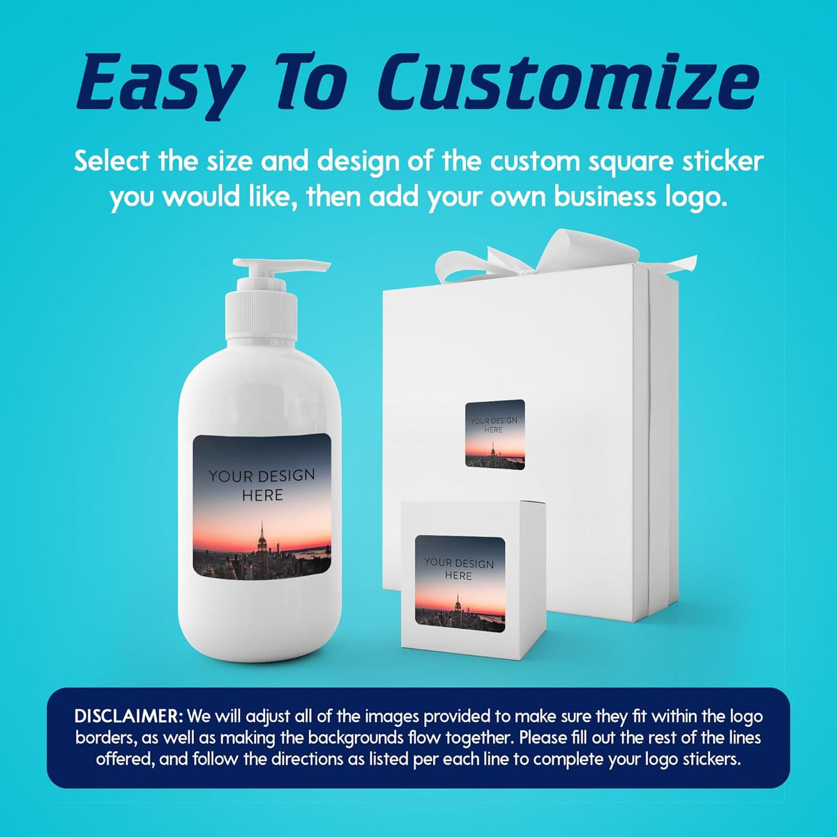 100 Custom Vinyl Stickers - Upload Your own Image, Text, Design, Logo - Personalized Logo Labels