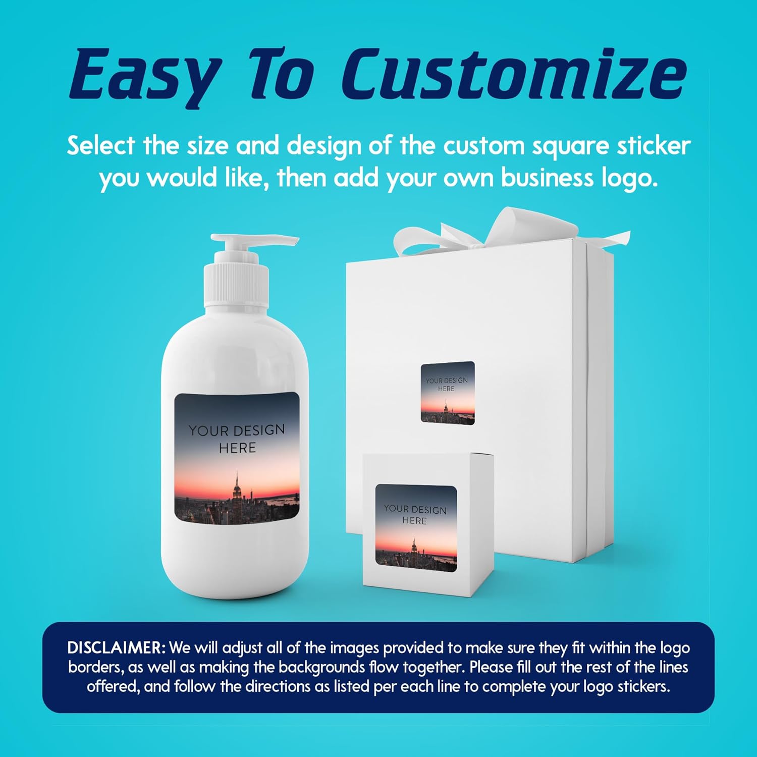 100 Custom Vinyl Stickers - Upload Your own Image, Text, Design, Logo - Personalized Logo Labels