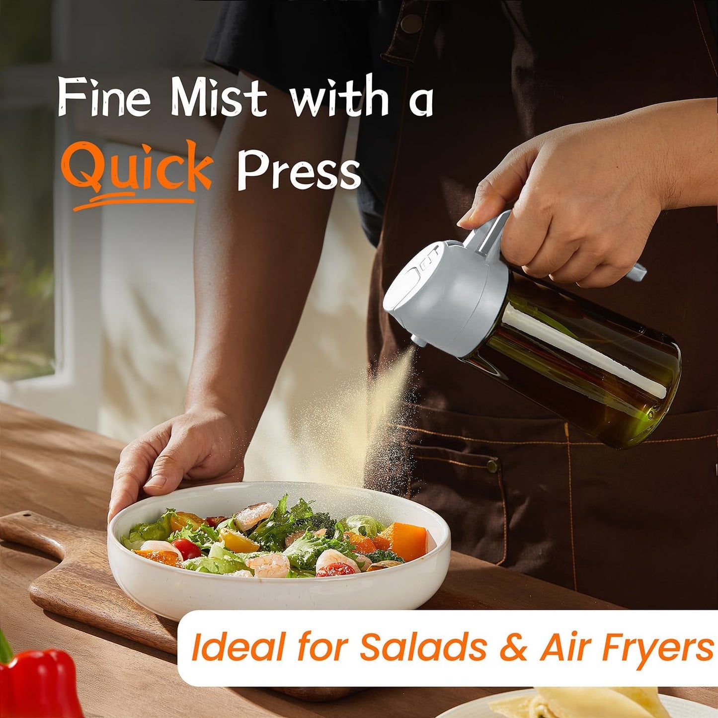 TrendPlain - Original 16oz/470ml Olive Oil Dispenser Bottle for Kitchen Gadgets and Air Fryer