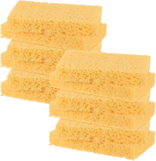 12-Pack Kitchen Sponges, Condense Eco Cellulose Non-Scratch Scrub Heavy Sponge for