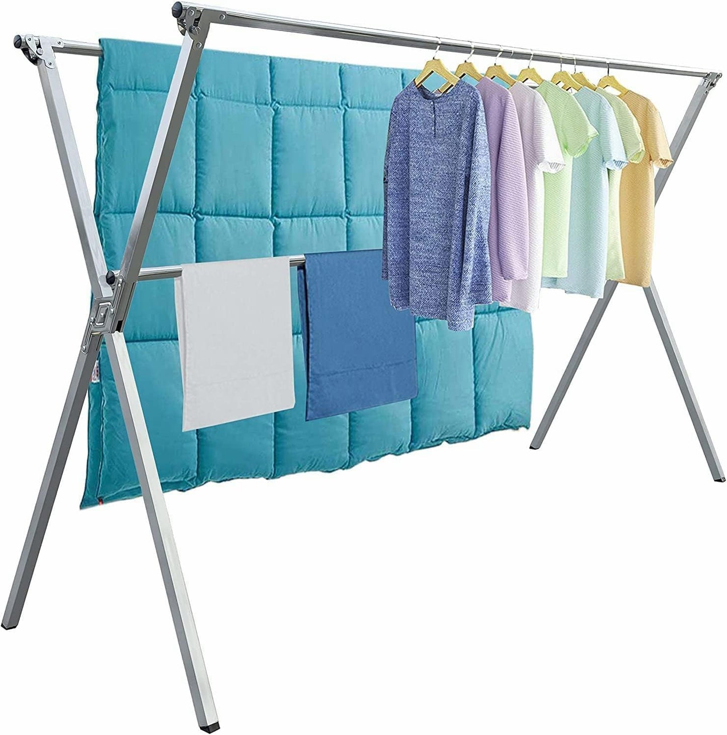 Clothes Drying Rack Folding Indoor Outdoor, Foldable Portable Laundry Drying Rack, Heavy Duty