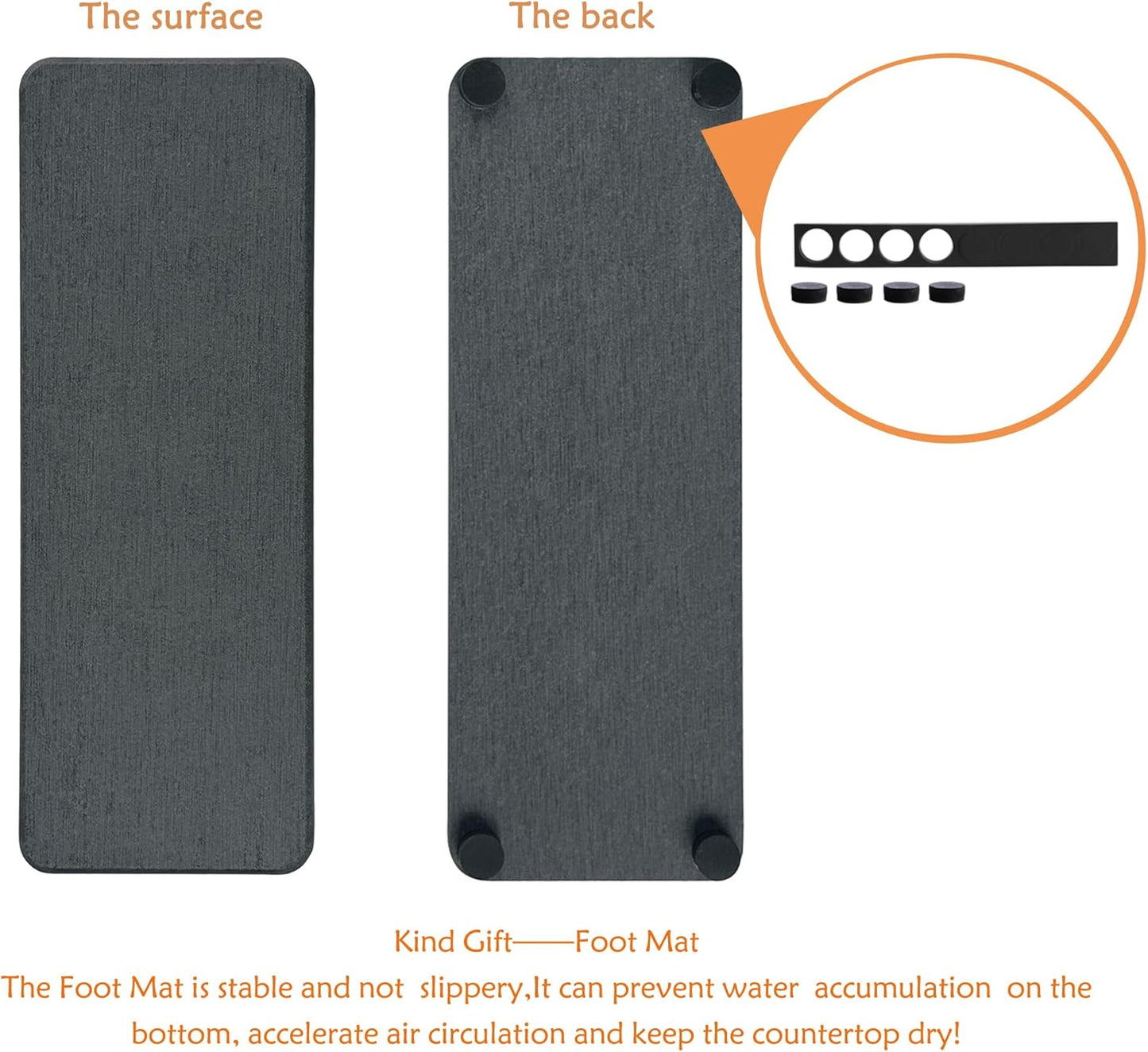 2 Pcs Water Absorbing Stone Trays, Kitchen/Bathroom Sink Soap Dish, Diatomite Tray Used for Hand