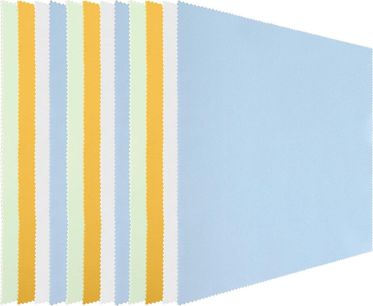 Frienda 12 Pack Large Microfiber Glass Cleaning Cloths 12 x 12 Inch Oversized Sunglasses Cleaning