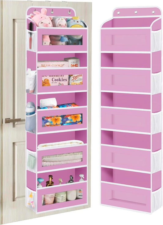 Over The Door Organizer, 5 Shelves Closet Door Hanging Organizer with 10 Mesh Pockets, Nursery
