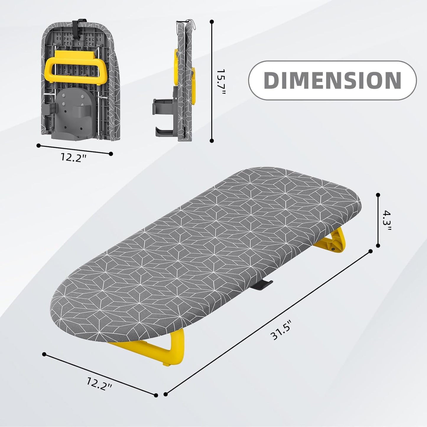 Small Ironing Board Tabletop, Foldable mini Ironing Board, Table top Ironing Boards Small, Compact