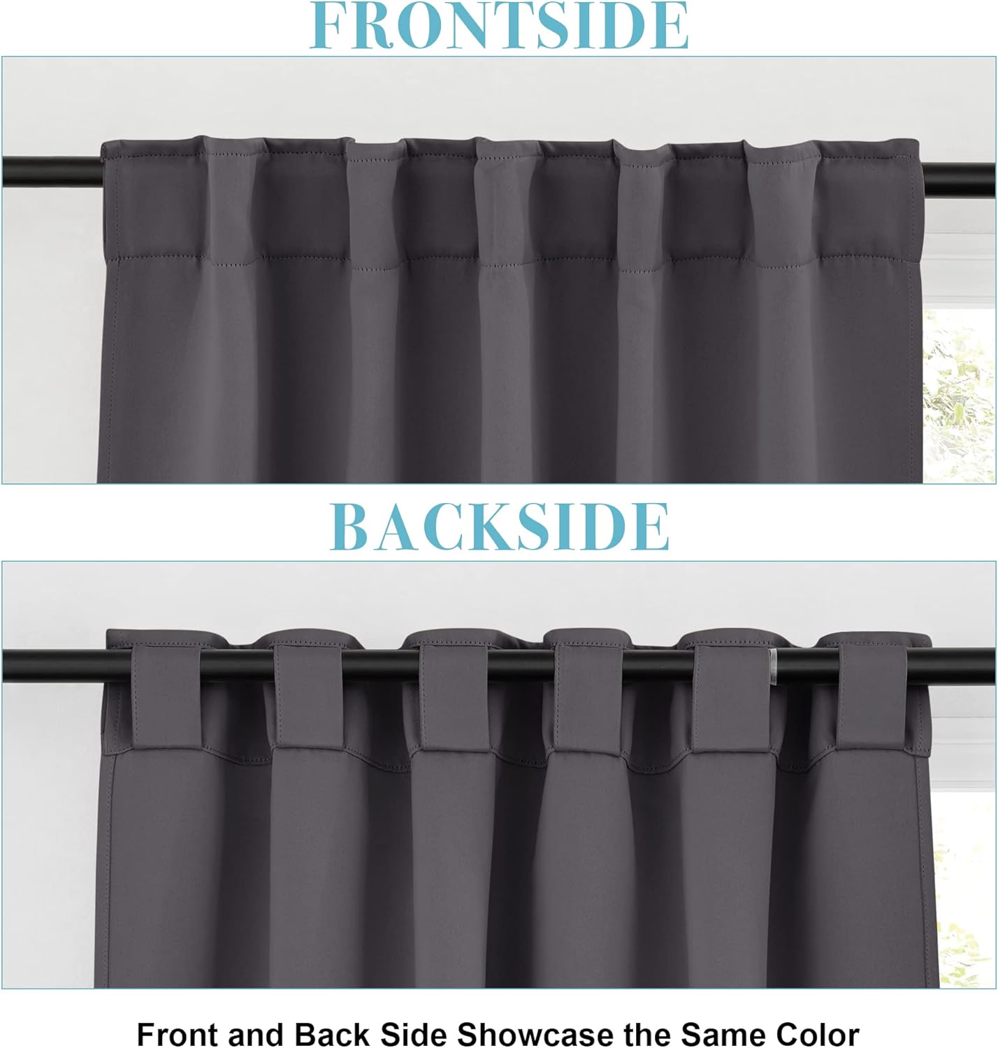 RYB HOME Small Window Curtains - Blackout Insualting Privacy Curtains for Kids Bedroom Kitchen