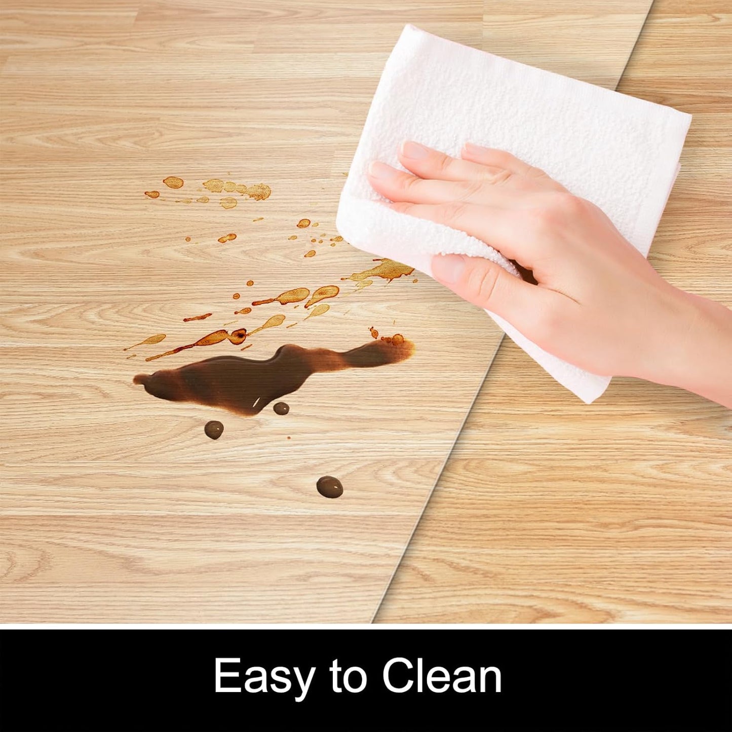 Kuyal Chair Mat for Hardwood Floor,46 x 46 inches Rectangle Desk Durable Wood/Tile Protection Mat