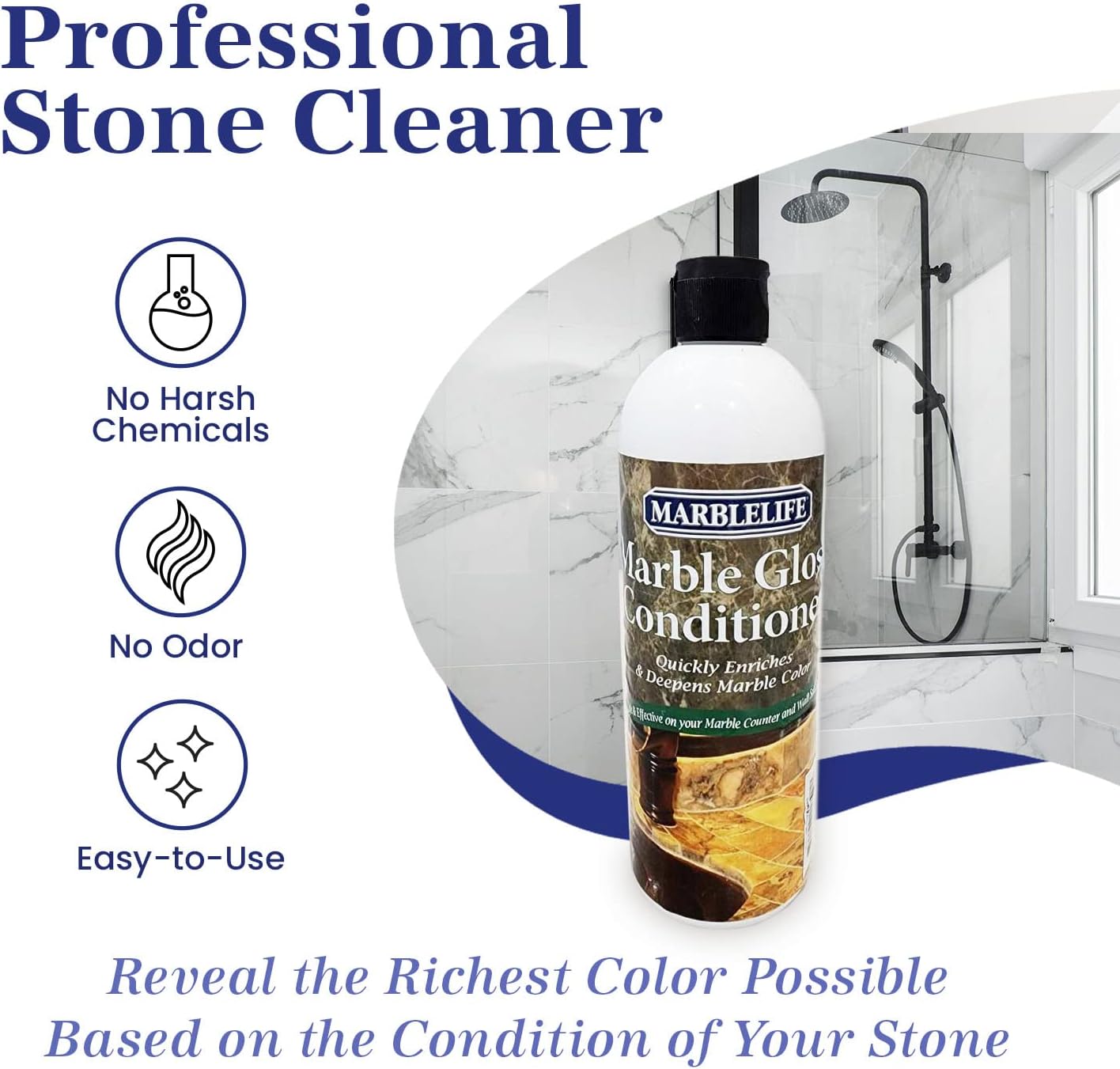 Marblelife Marble Gloss Conditioner, Used For Heavy Duty Countertop, Table, Bar, and Vanity
