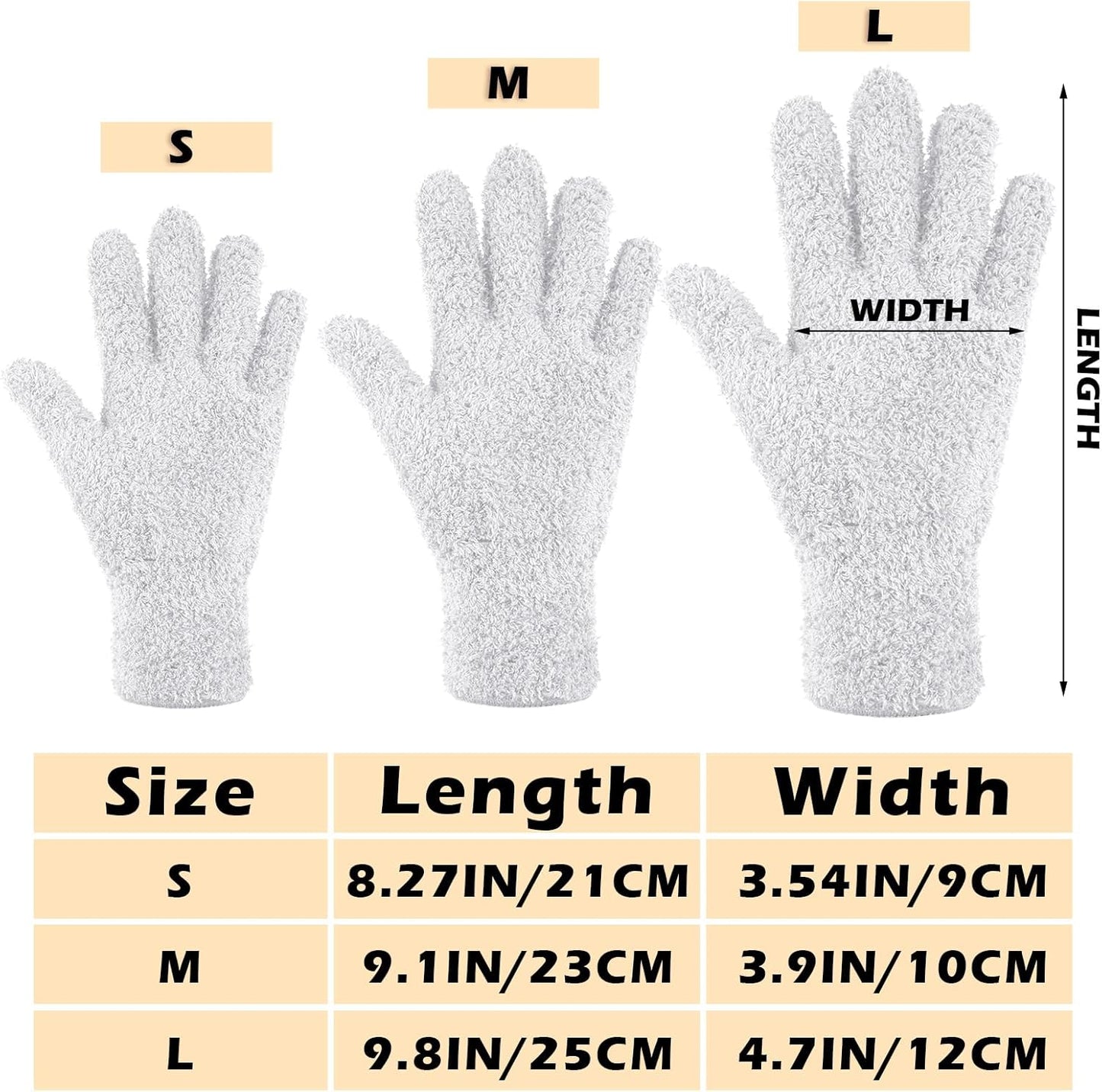 Patelai 3 Pairs Microfiber Plant Dusting Gloves Leaf Cleaning Gloves for Indoor Plants, Blinds