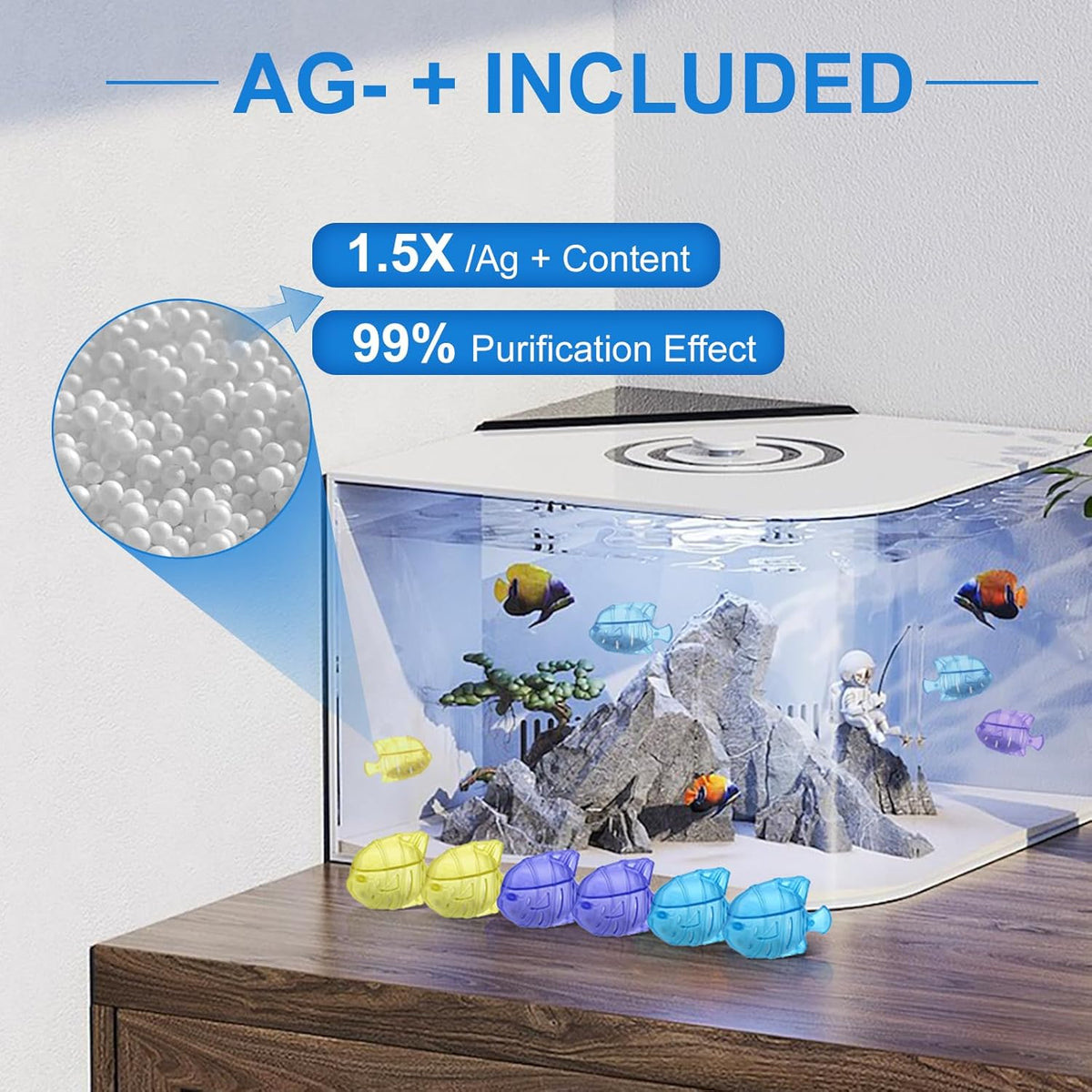 10PC Humidifier Cleaner Fish Universal Humidifier Tank Cleaner Works in All humidifiers and Fish