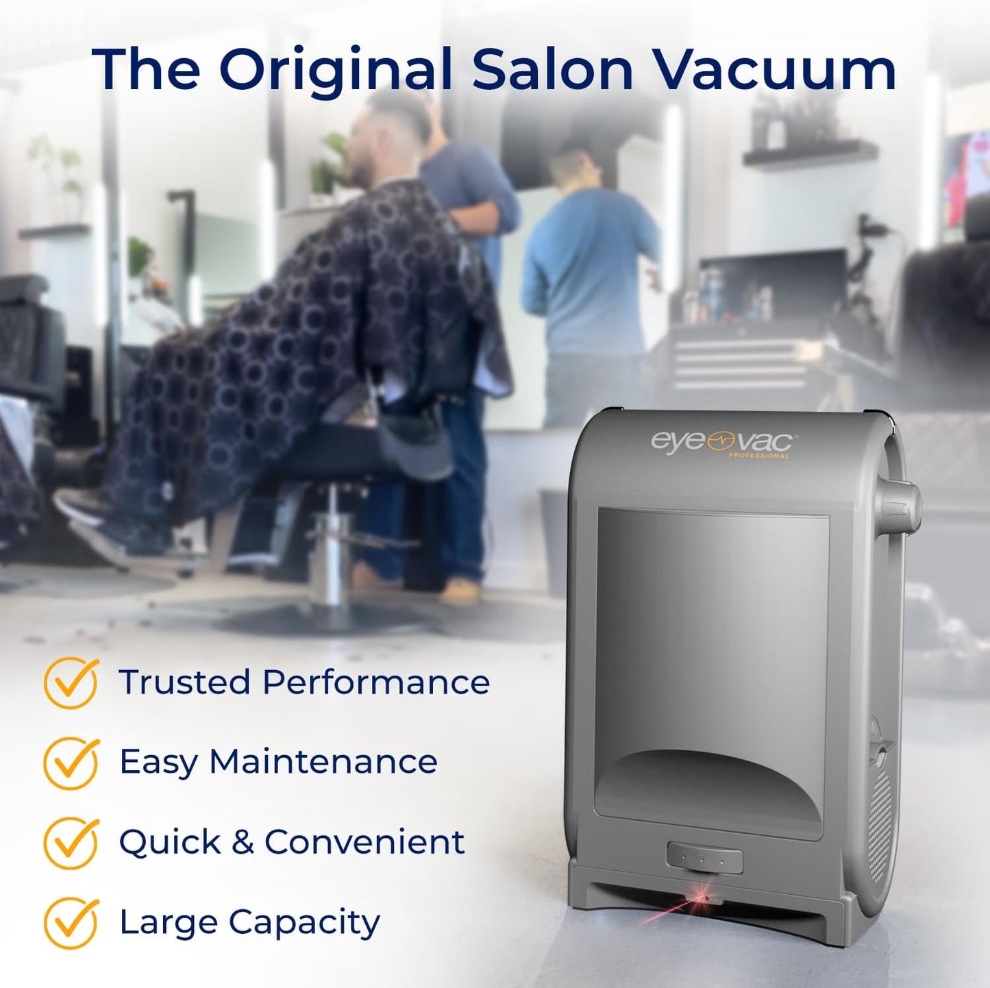 EyeVac Pro Touchless Vacuum Automatic Dustpan - Ultra Fast & Powerful - Great for Sweeping Salon
