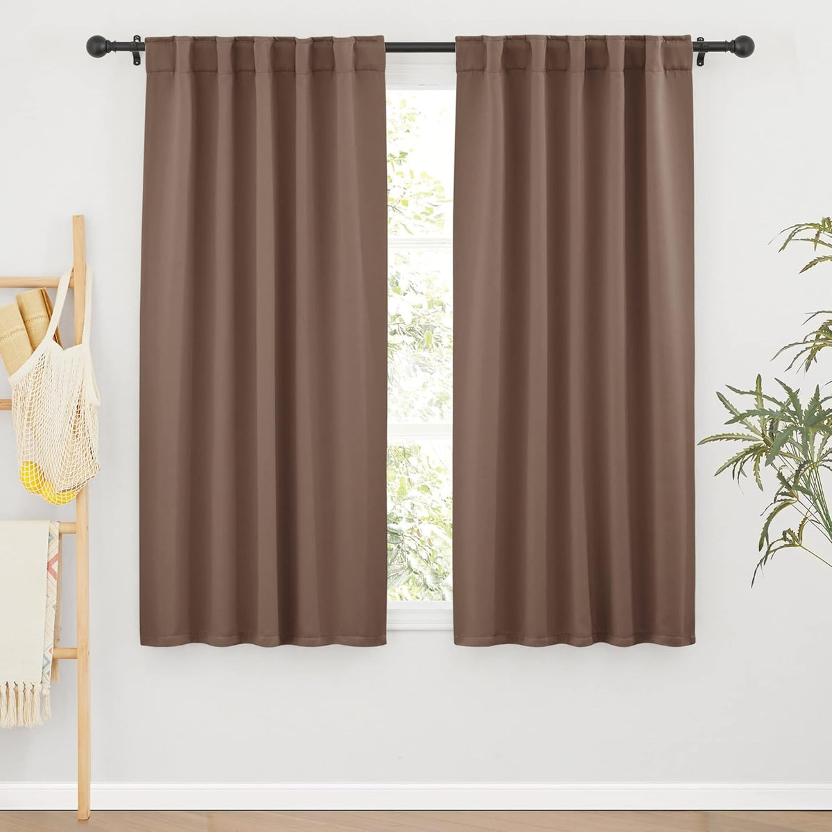 RYB HOME Blackout Curtains for Kitchen, Thermal Insulated Window Curtains and Drapes Back Tabs Room