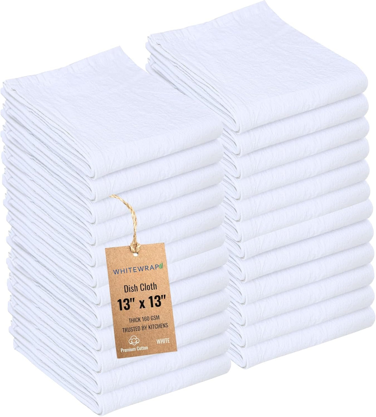 Dish Cloths Cotton| Kitchen Wash Cloth| Shop Towels Absorbent and Lint Free Flour Sack| Dishcloths