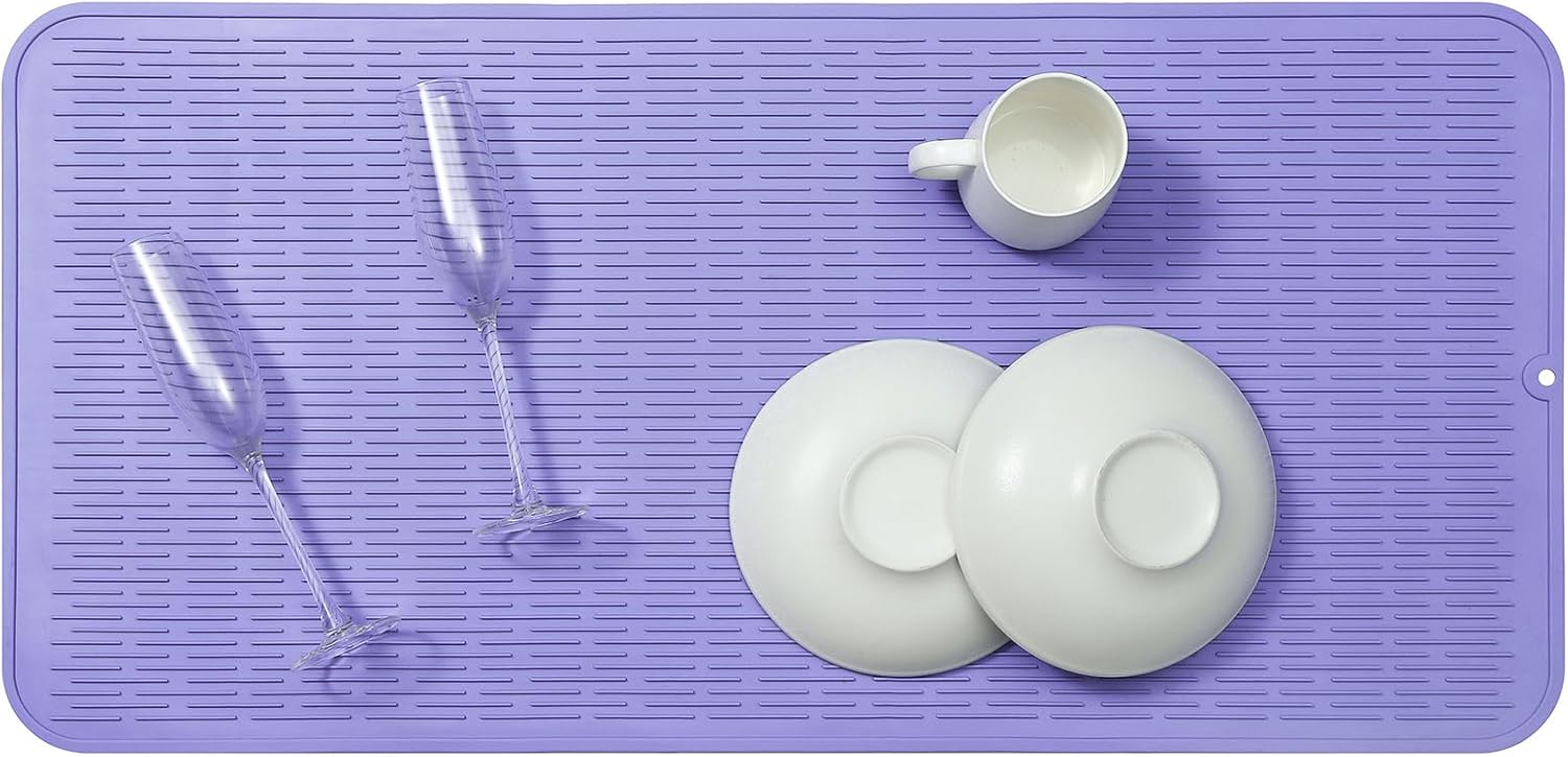 Silicone Dish Drying Mat for Multiple Usage,Easy clean,Eco-friendly,Heat-resistant Silicone Mat for