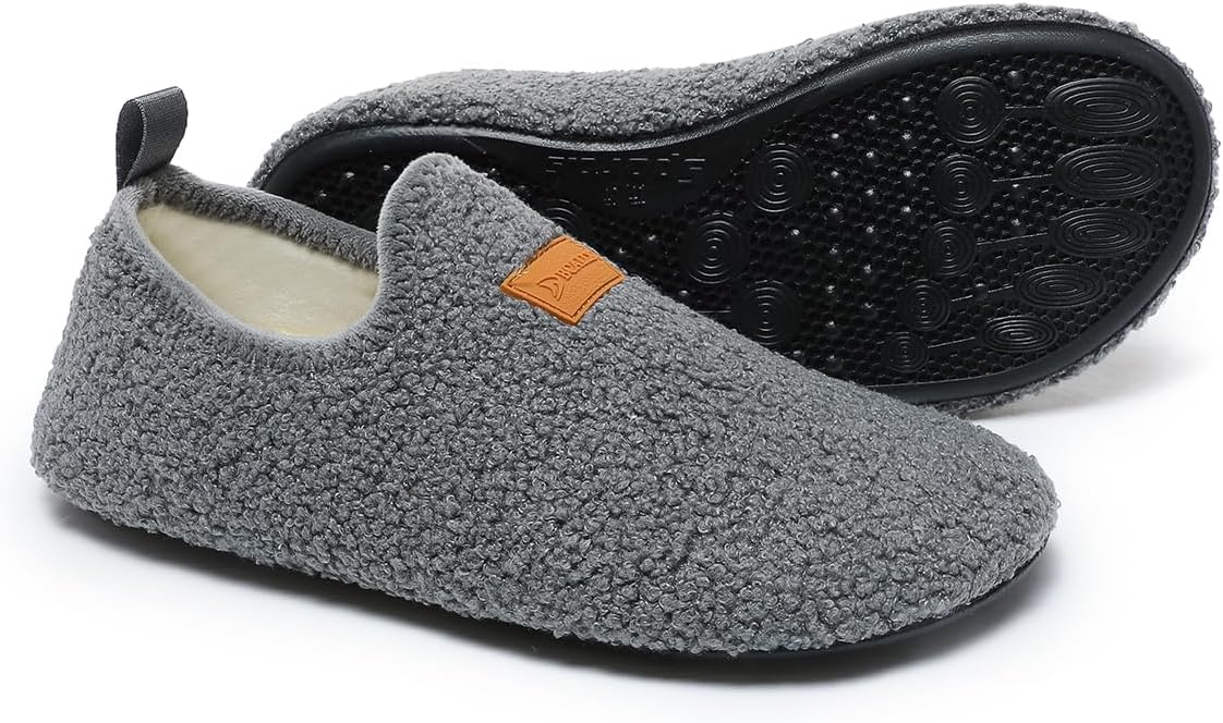 QZKDM Lightweight Slip on Grip Indoor House Slippers Barefoot Non Slip Home Exercise Yoga Shoes for