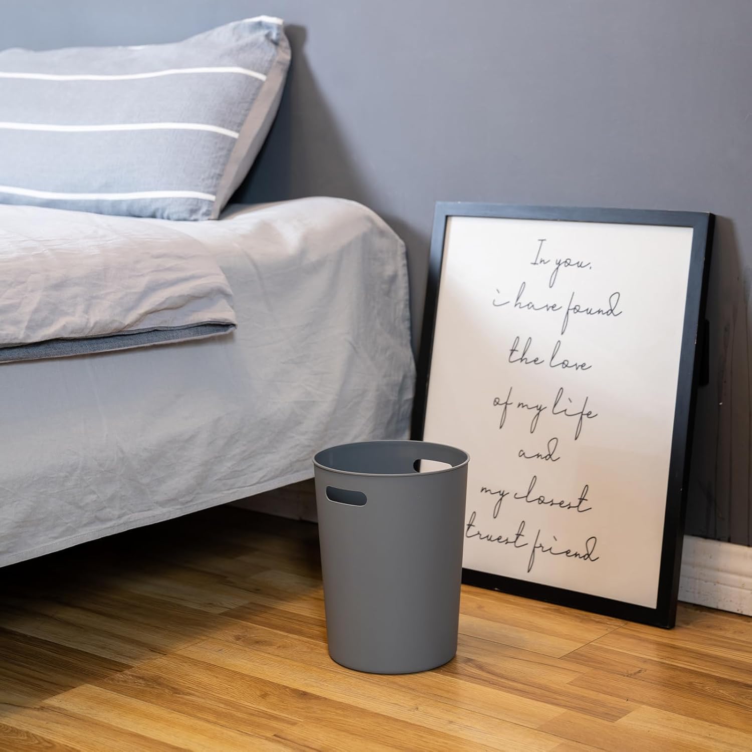 4 Pack Small Trash Can for Bathroom - 3 Gallon/12-Liter Wastebasket, Round Plastic Garbage