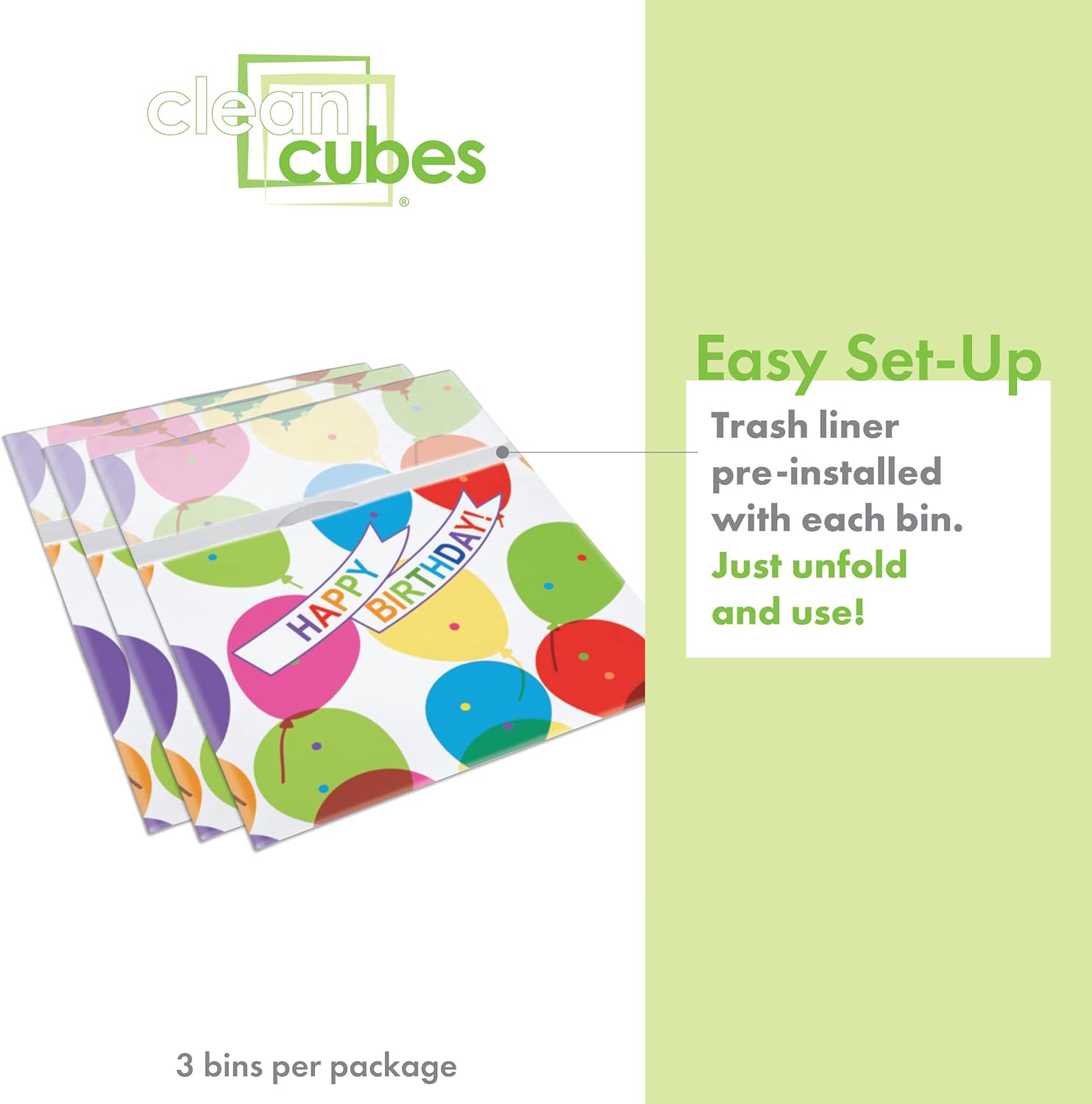 13 Gallon Disposable Pop-Up Trash Cans (3-Pack) with Fitted Bags – Foldable Garbage & Recycling