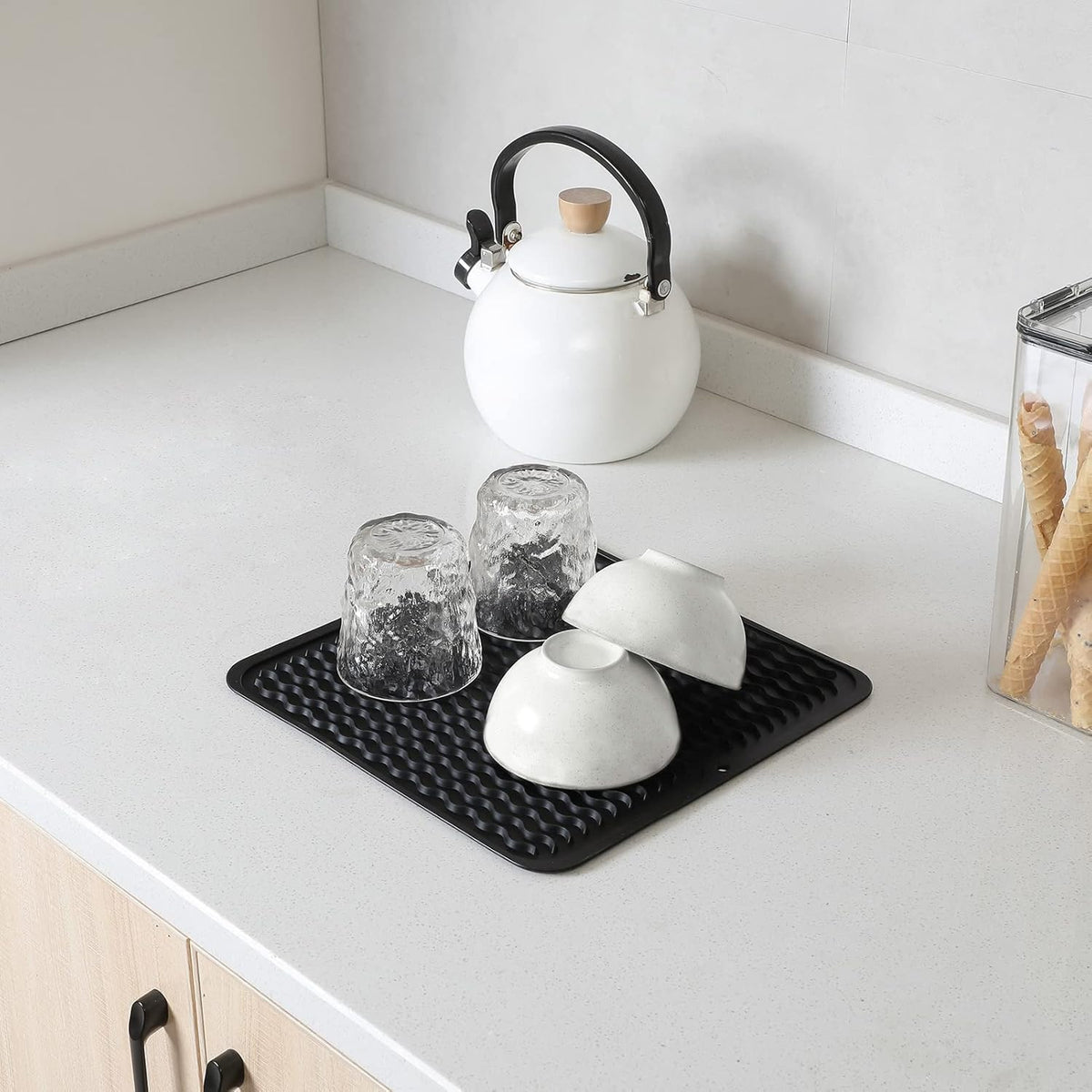 Silicone Dish Drying Mat for Multiple Usage,Easy clean,Eco-friendly,Heat-resistant Silicone Mat for