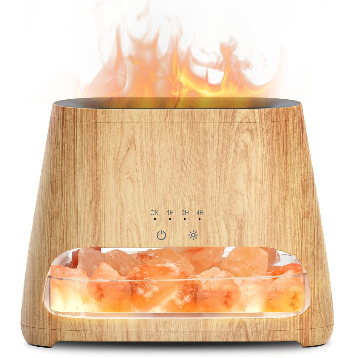 SALKING 2-in-1 Ultrasonic Essential Oil Diffuser & Himalayan Salt Lamp, Aromatherapy Diffuser Cool