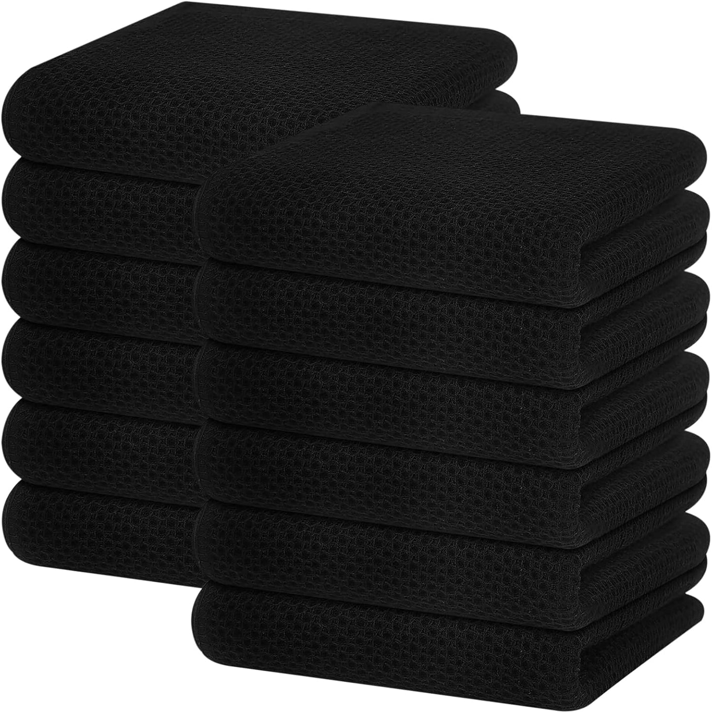 Homaxy 100% Cotton Waffle Weave Kitchen Dish Towels, Ultra Soft Absorbent Quick Drying Cleaning