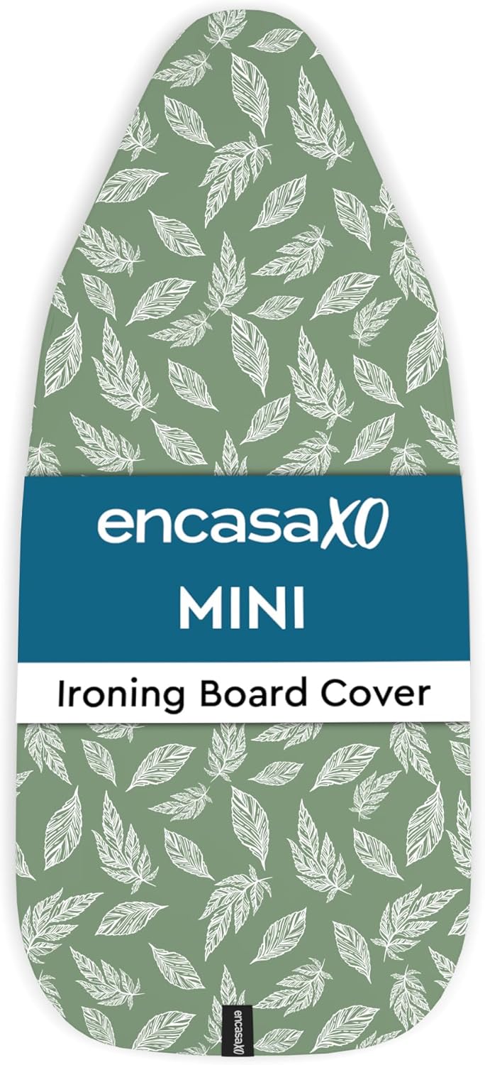Encasa XO Ironing Board Cover and Pad 28"x12" - Thick 3mm Felt Padding, Drawstring Tightening &