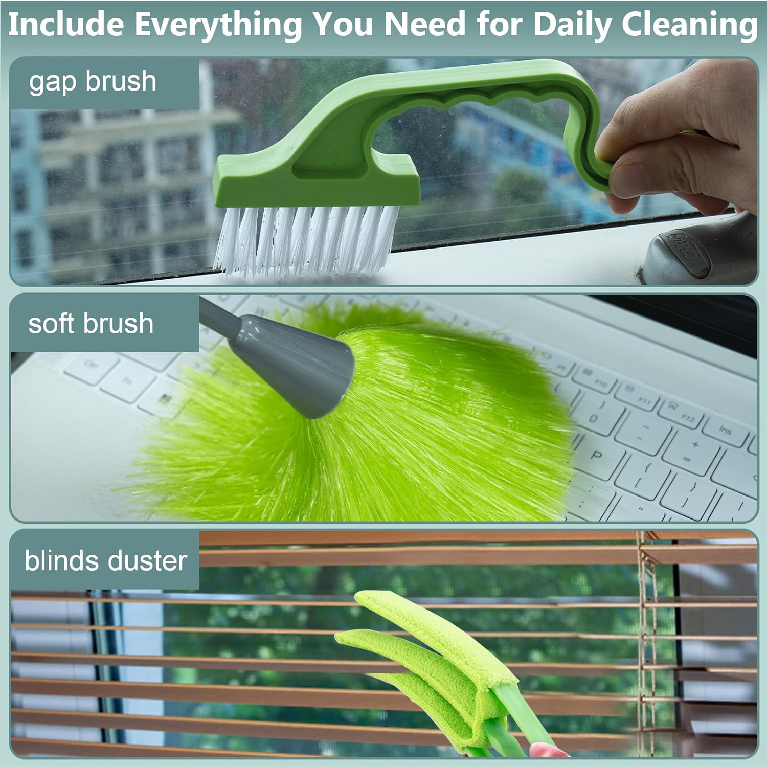 15 Foot Dusters for Cleaning, Duster with Extension Pole 7-15ft, Microfiber Feather Duster Used for