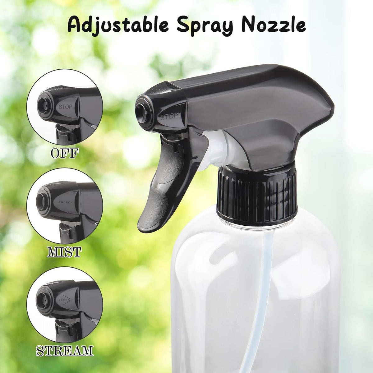 Bynccea Spray Bottle Empty Spray Bottles PET -10 oz/300 ml Plastic Water Sprayer bottles Refillable
