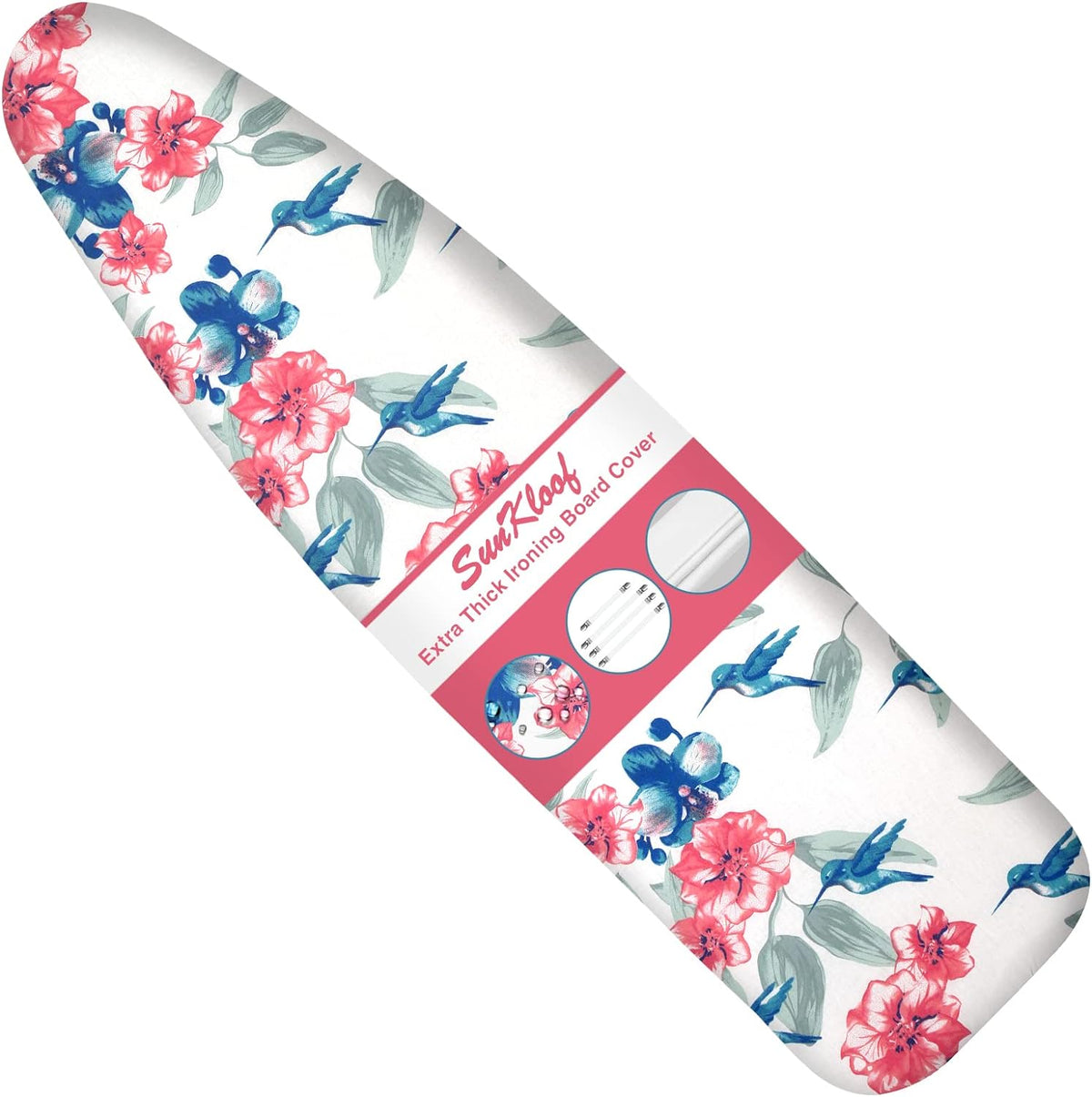 Extra Thick Ironing Board Cover and Pad, Resist Scorching and Staining, 15x54 Reflective Silicone