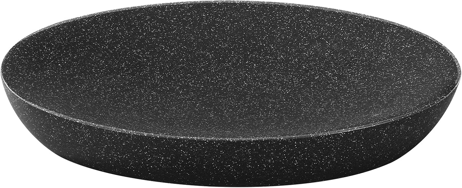 Luxspire Soap Dish, Resin Soap Tray Soap Holder Container Box, Marble Pattern Oval Soap Plate Case