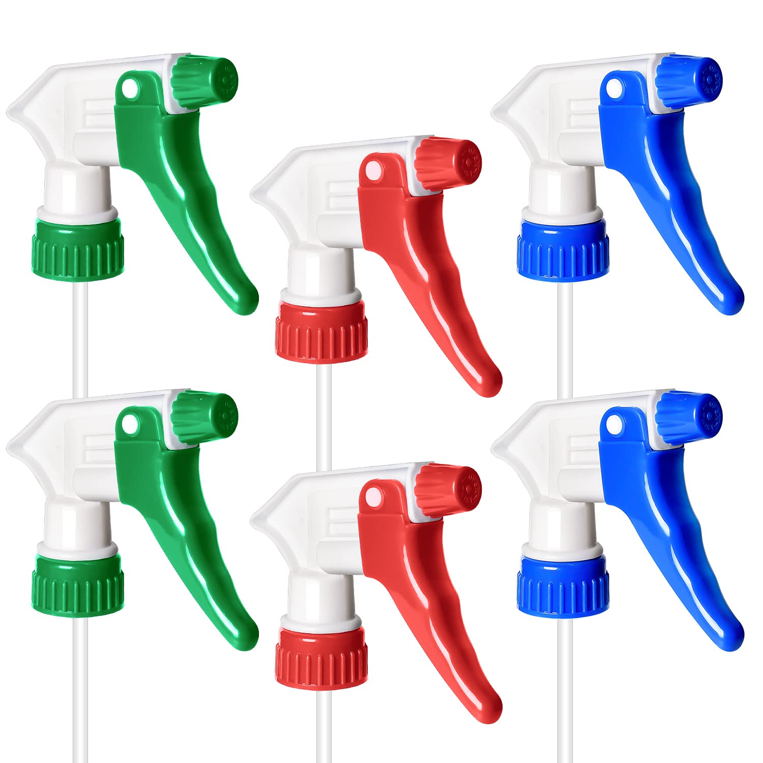 6 Pack Universal Spray Bottle Replacement Nozzle, Mist & Stream Trigger Sprayer for 16oz 24oz 32oz