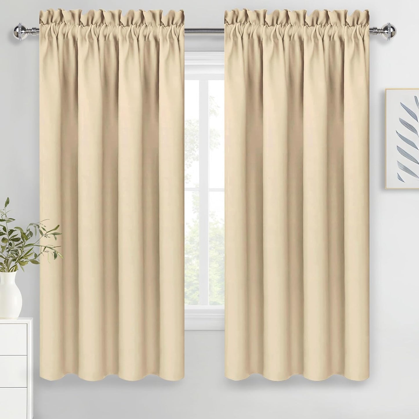 DWCN Blackout Curtains for Living Room Thermal Insulated, Energy Saving & Noise Reducing Bedroom