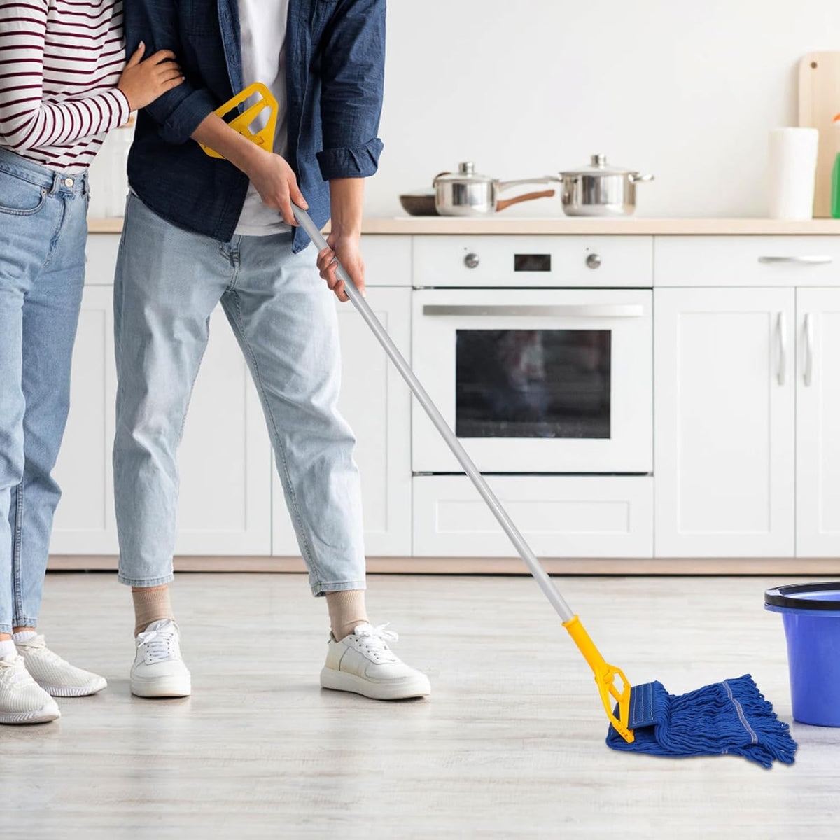 3 Pack Reusable Cleaning Heavy Duty Mop Heads Commerical Replacement Mop Heads Suitable for Heavy