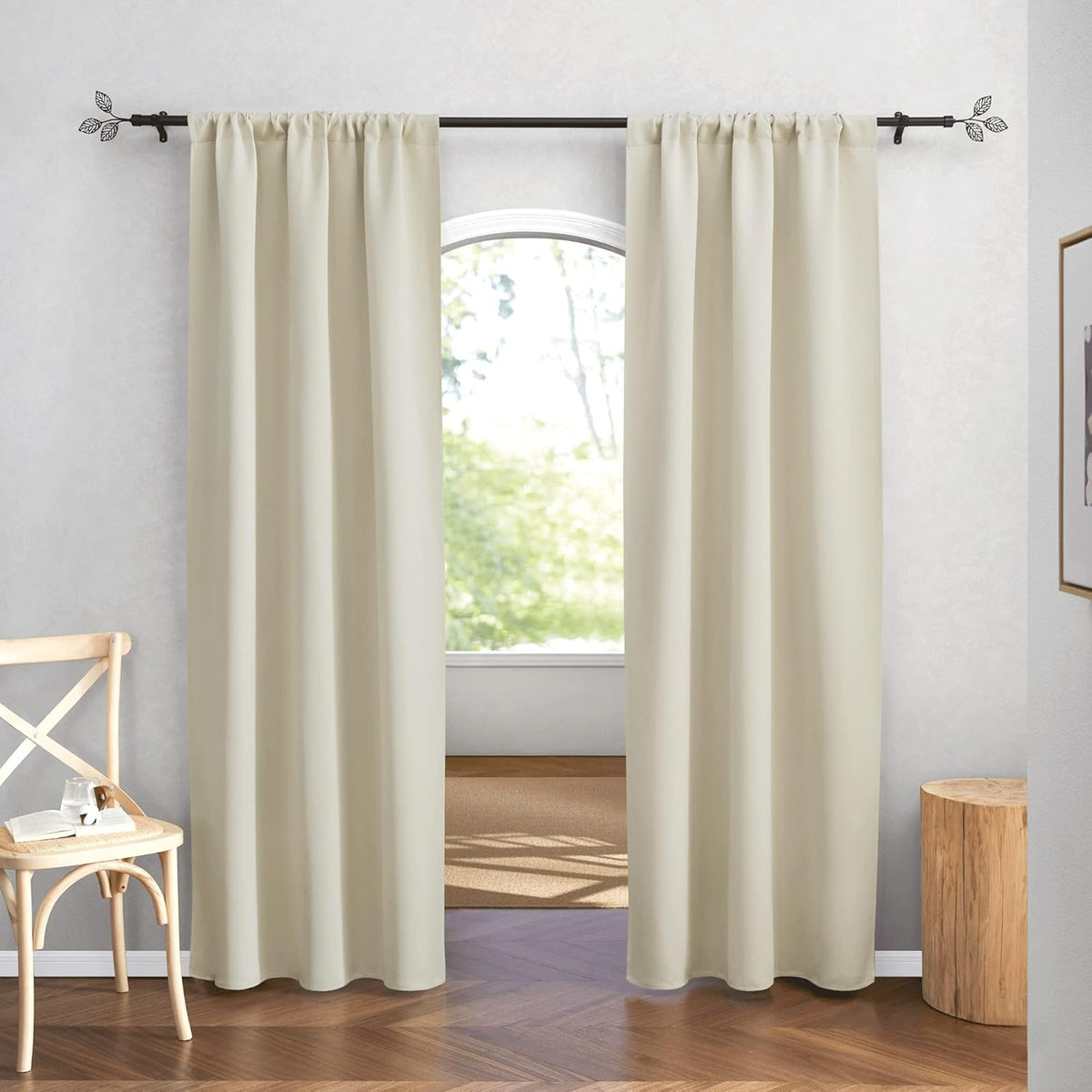 RYB HOME Curtains 84 inch Long - Blackout Curtains Privacy for Living Room Bedroom Bay Window Patio