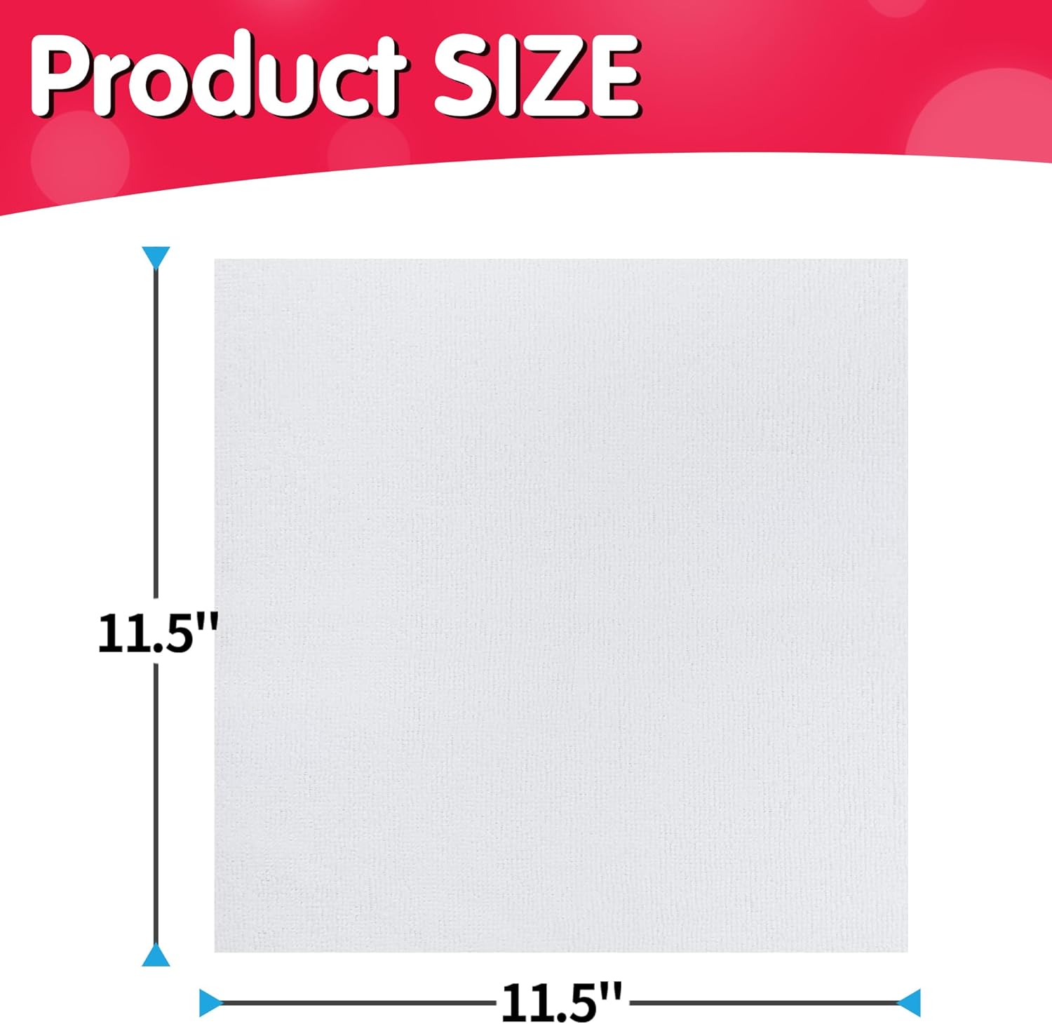 FIXSMITH White Microfiber Cleaning Cloth, Pack of 100, 11.5"X11.5" Cleaning Rags for Housekeeping