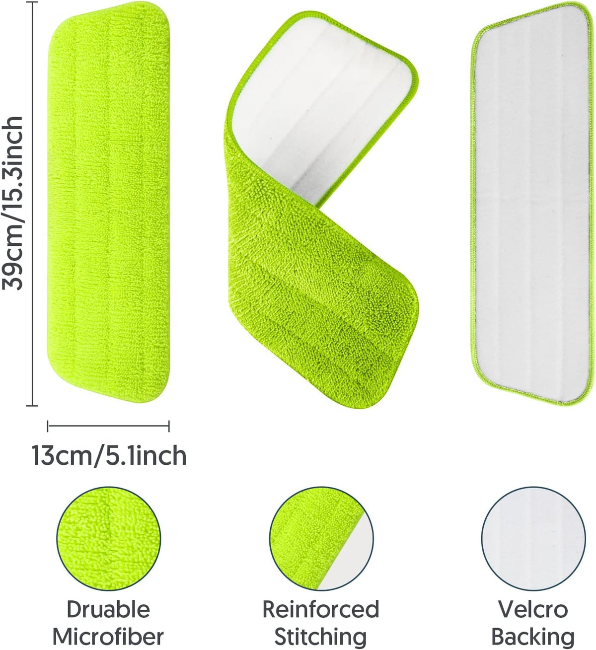 7 Count Reusable Microfiber Mop Pads for Swiffer PowerMop- MEXERRIS PowerMop Refills Hard Wood