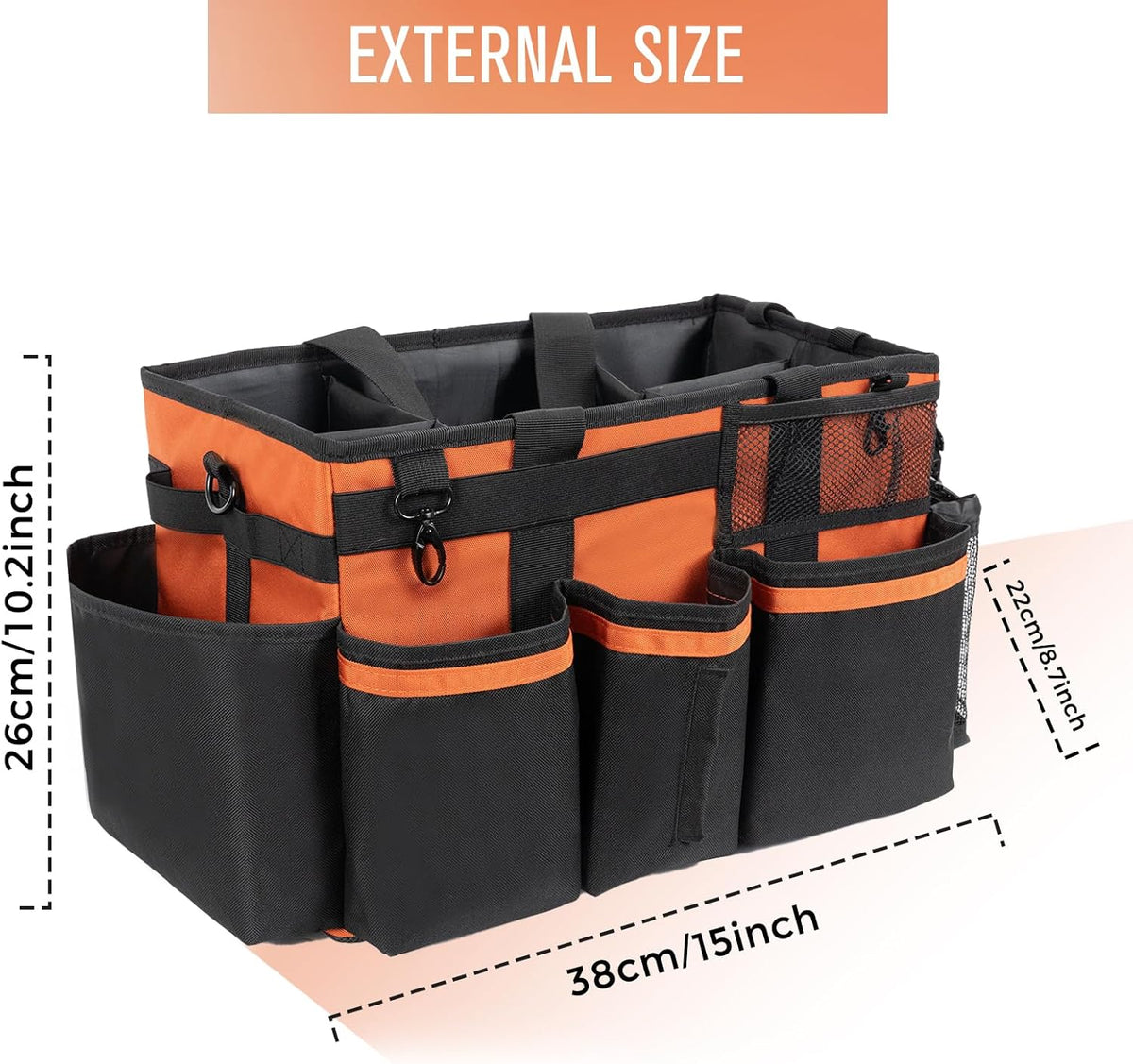Wearable Cleaning Caddy, Cleaning Caddy Supplies Organizer with Handle & Shoulder Straps for