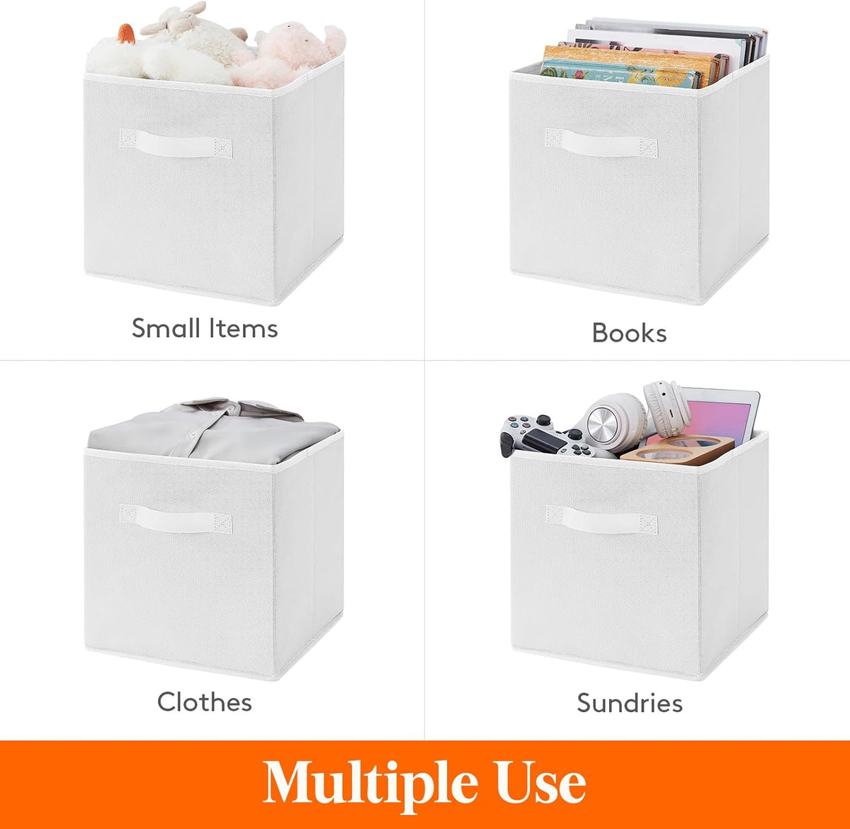 Lifewit 12 Packs Storage Cubes, 11 Inch Cube Storage Bins, Foldable Decorative Fabric Storage