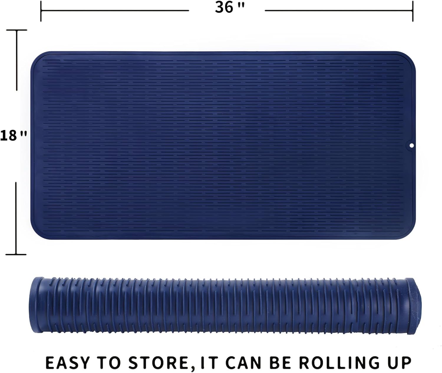 Silicone Dish Drying Mat for Multiple Usage,Easy clean,Eco-friendly,Heat-resistant Silicone Mat for