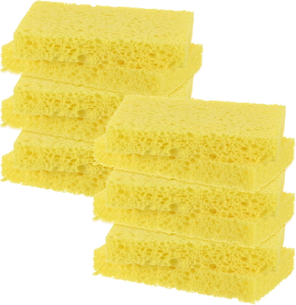 12-Pack Kitchen Sponges, Condense Eco Cellulose Non-Scratch Scrub Heavy Sponge for
