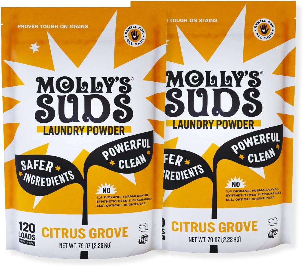 Molly's Suds Original Laundry Detergent Powder | Clean Laundry Detergent Powder for Sensitive Skin