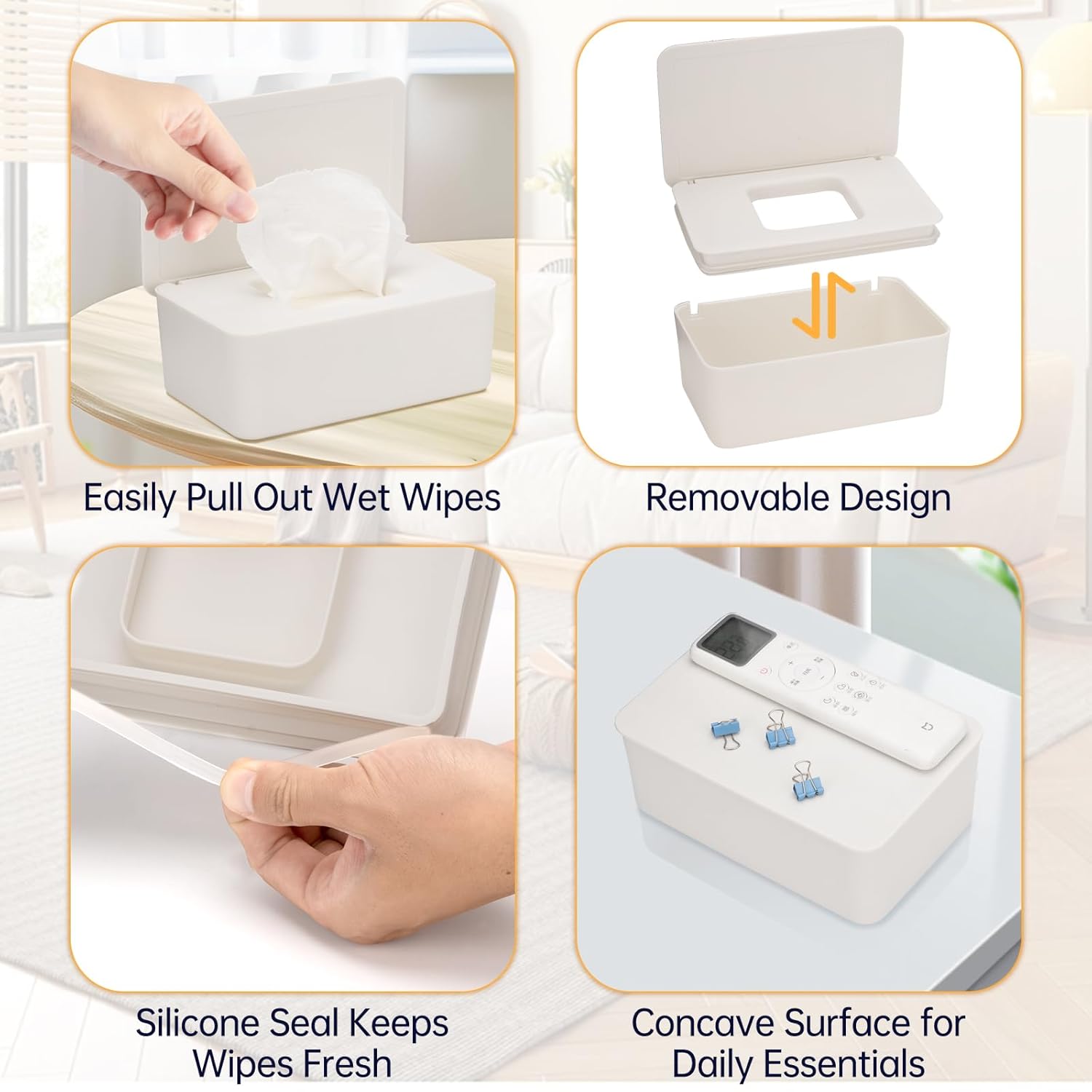 Wipes Dispenser Compatible with Cottonelle Wet Wipes Refill Pack, Refillable Wipes Container