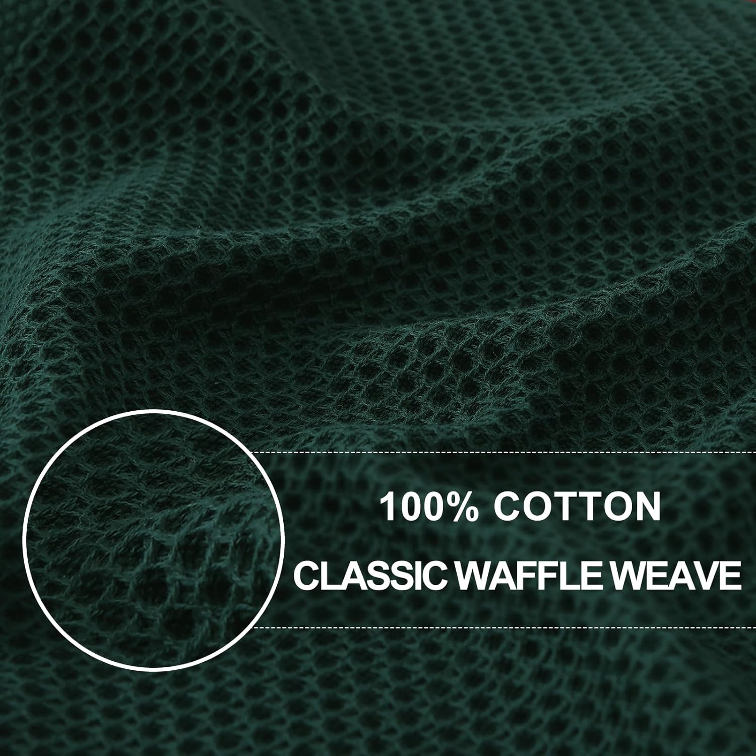 Homaxy 100% Cotton Waffle Weave Kitchen Dish Cloths, Ultra Soft Absorbent Quick Drying Dish Towels