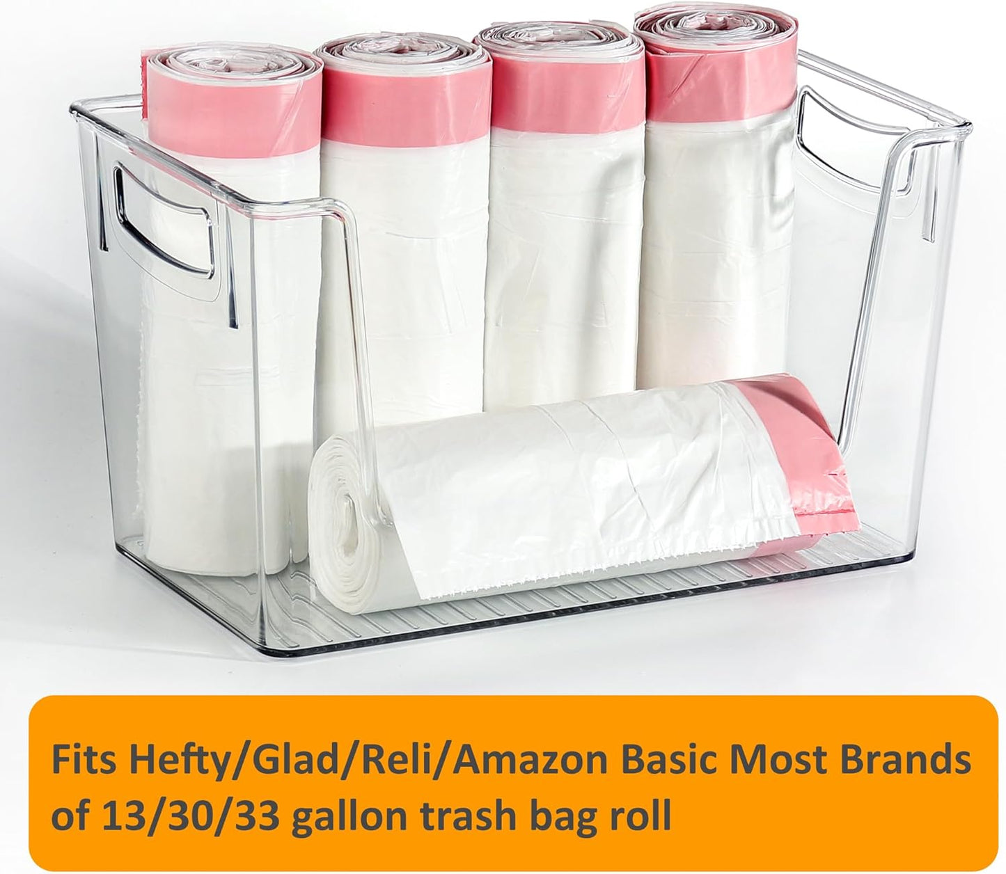 2 Pack Trash Bag Holder Dispenser, Extra Large Garbage Bags Holder, Stackable Trash Bag Holder with