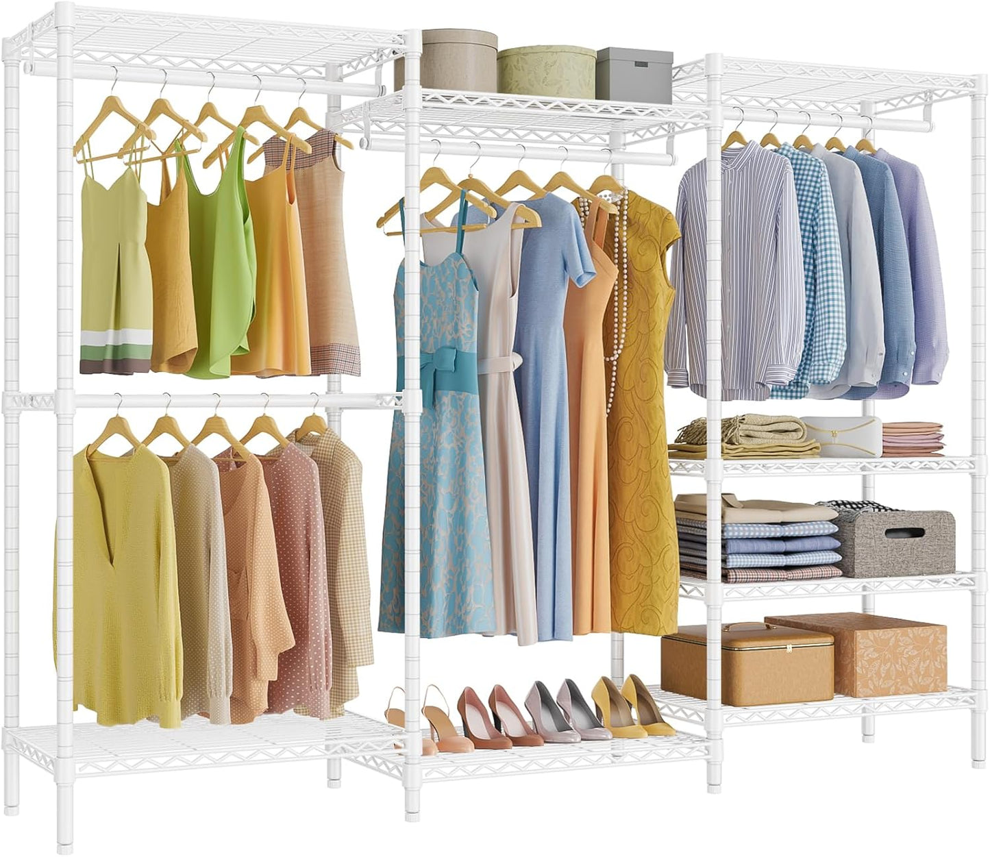 VIPEK V5 Plus Portable Closet Wardrobe Heavy Duty Clothes Rack, Large Free Standing Closet Rack for