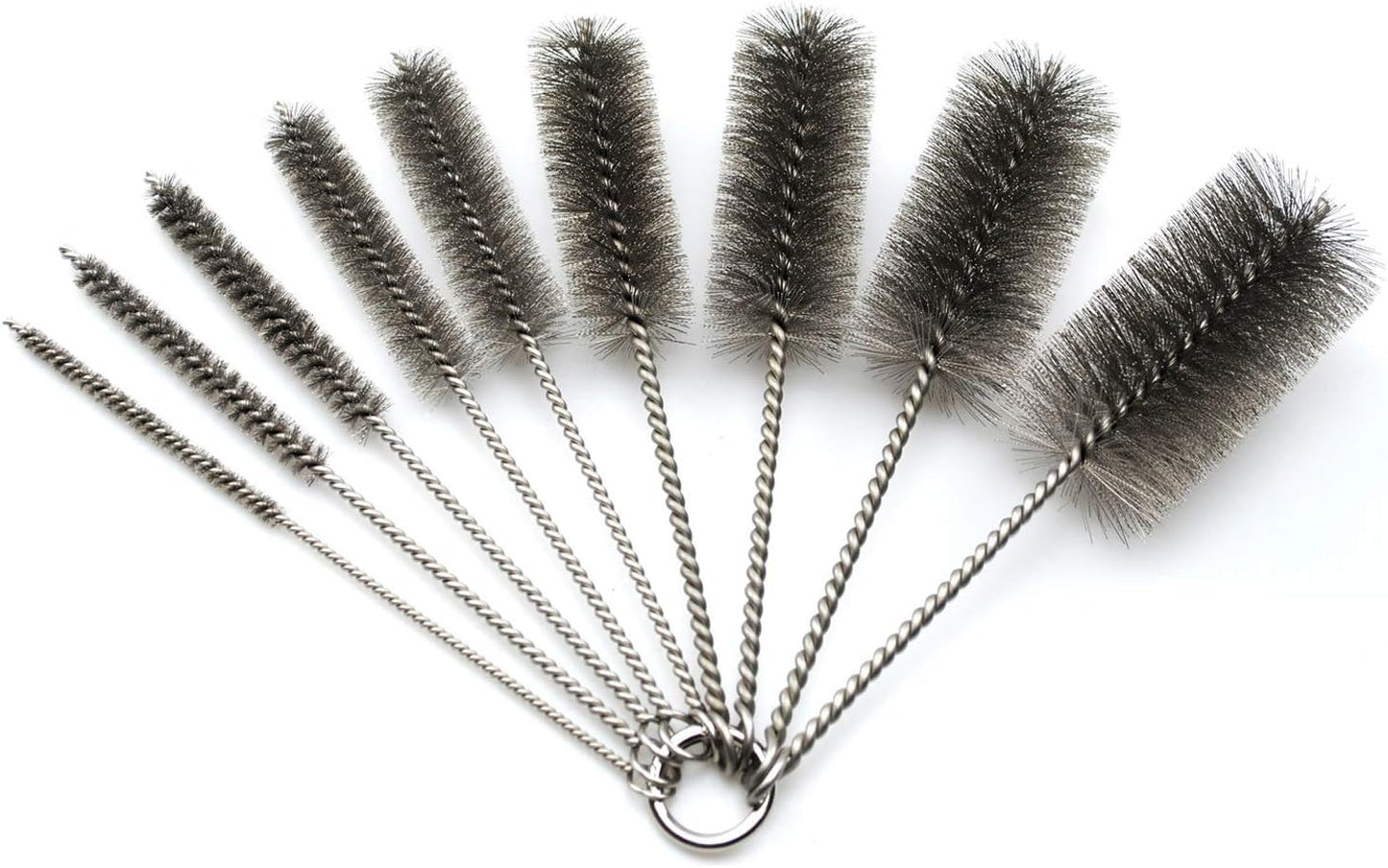 Pipe Cleaning Brush Set Stainless Steel Bristles, Stainless Steel Pipe Brush Steel Bottle Brush 9