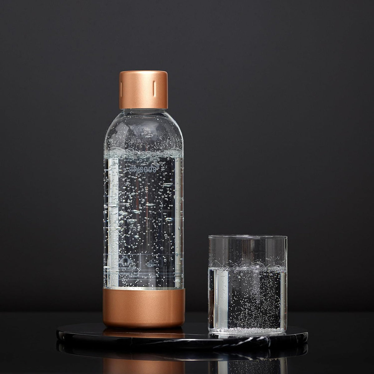 Mysoda Premium Carbonating Bottle 1L Copper - Compatible with MySoda and any brands - Quick-Lock