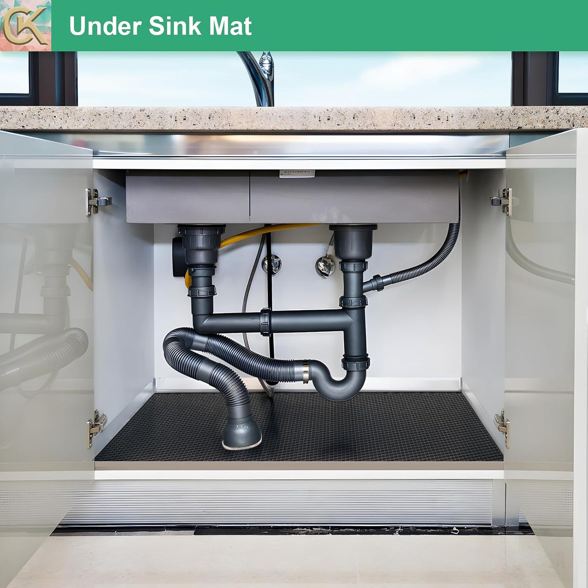 Self-Adhesive Shelf Liner Kitchen Liner, Waterproof Backed Paper Easy Peel and Stick Contact Liner