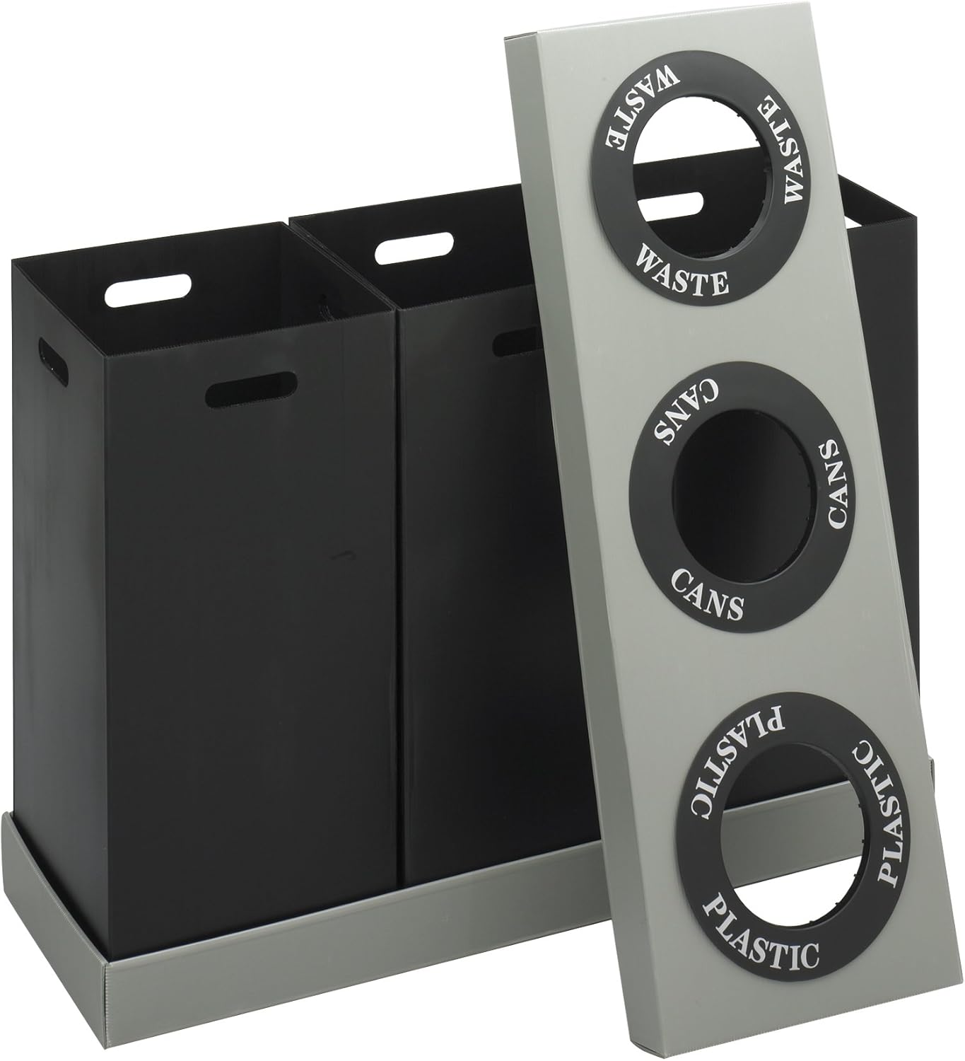 Safco Trash Can Recycle Bin Combo, 28 Gallon Each (3 Bin), At Your Disposal Recycling Center